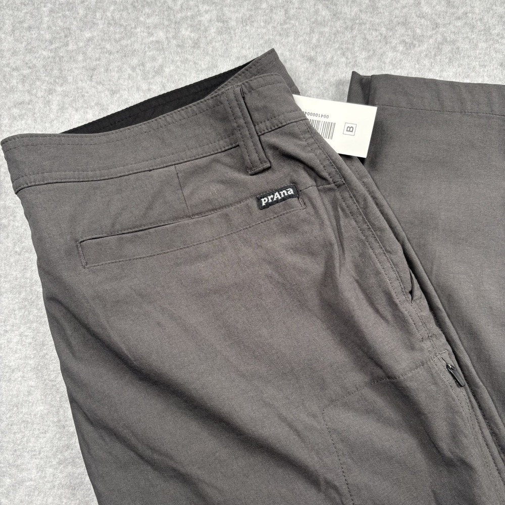 NWT prAna Alameda Men's 36x30 Slim Fit Grey Alameda Pants Stretch Golf